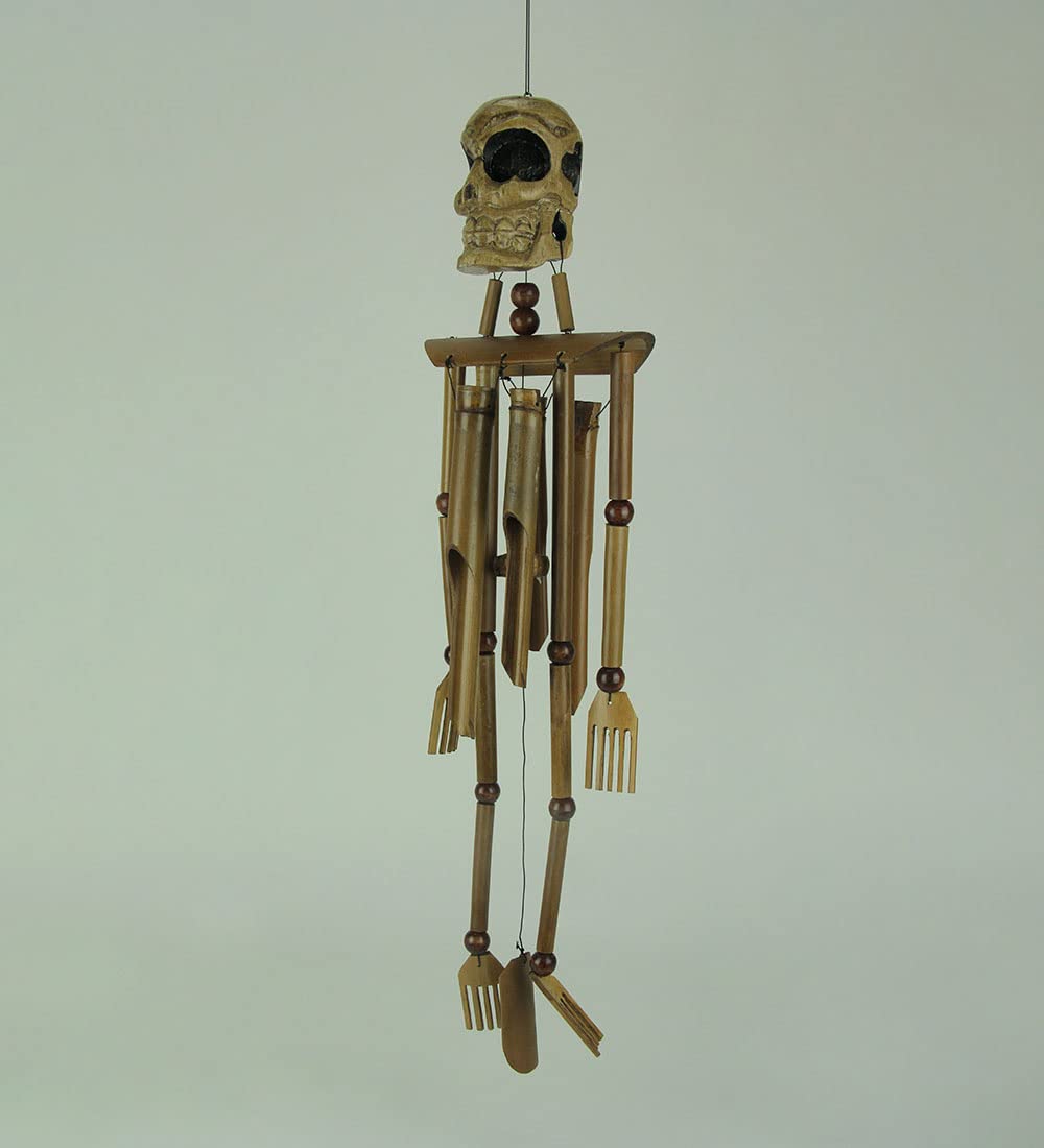 Bamboo Wood Skeleton Windchime