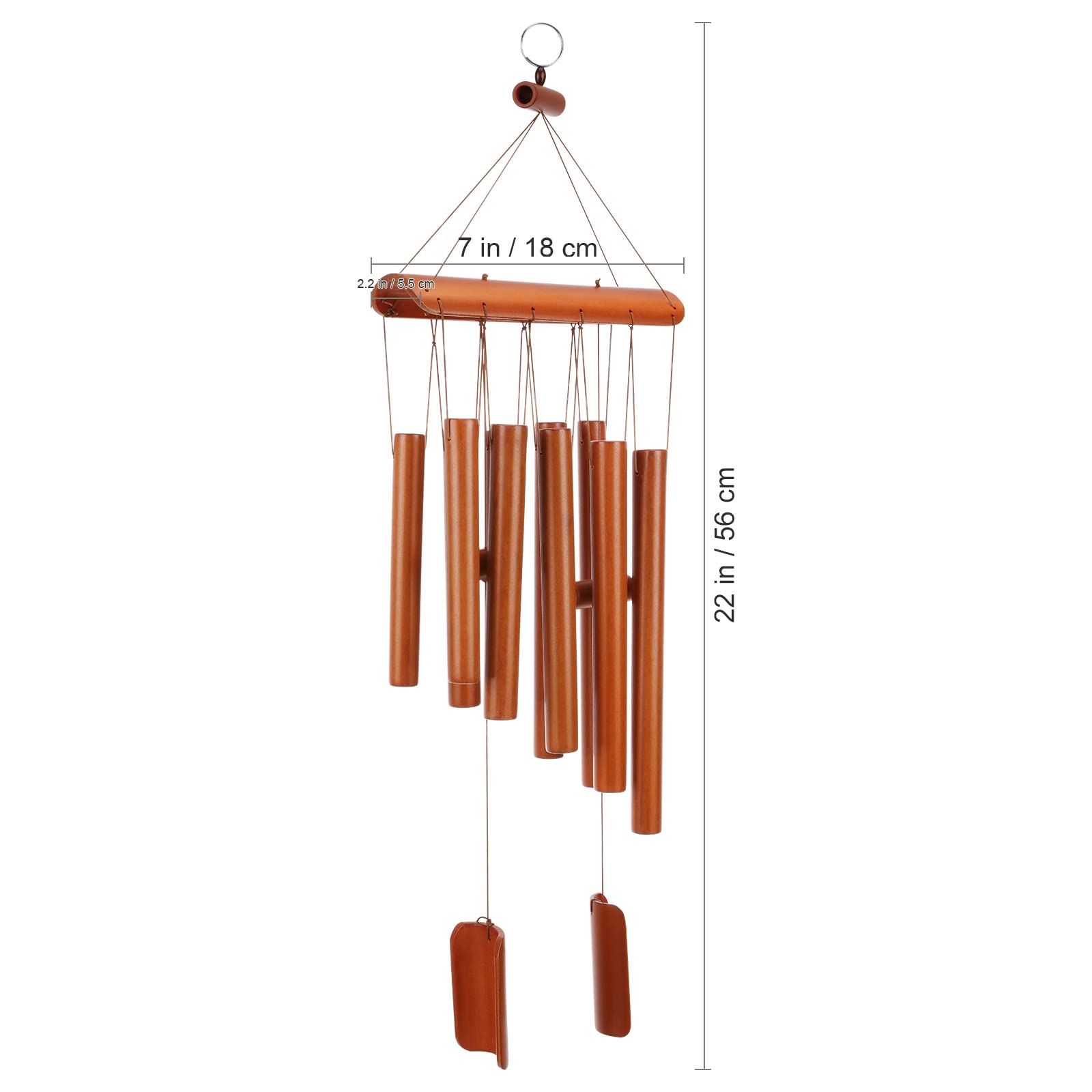 Wind Chimes Wooden Bamboo Wind Chimes with Amazing Deep Tone for Relaxation Patio Garden Home Decor
