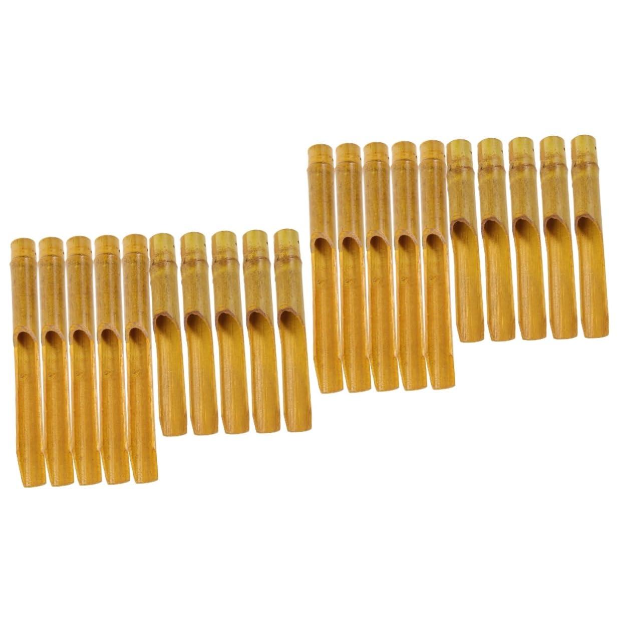 Yardwe Bamboo Wind Chime Tubes - 20 Pcs DIY Wind Chime Parts for Garden Porch and Home Decor Pre-Drilled 7.87 & 6.3 Inch Replacement Supplies