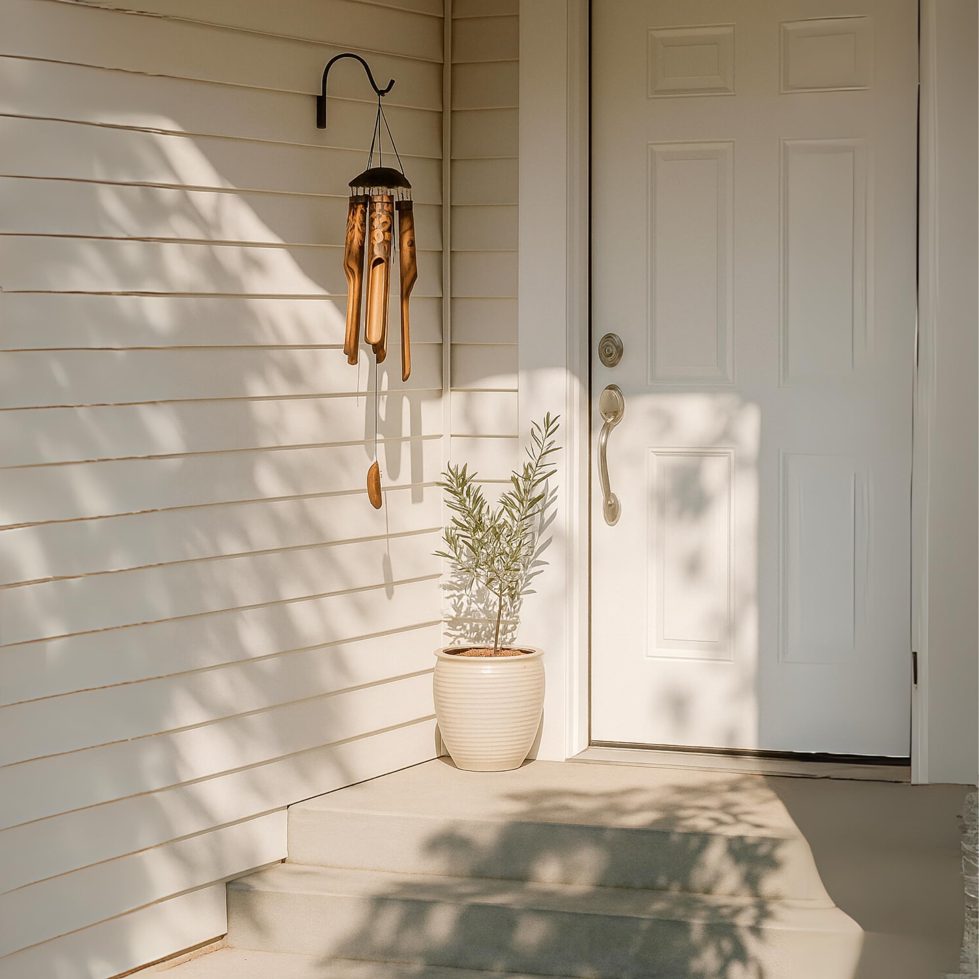 Solange & Frances Bamboo Wind Chimes for Outside, Ideal Gifts for Women, Wooden Wind Chimes for Outside, Wood Chimes for Outdoors, Beach Windchimes, Birthday Gift idea, Gifts for Mom