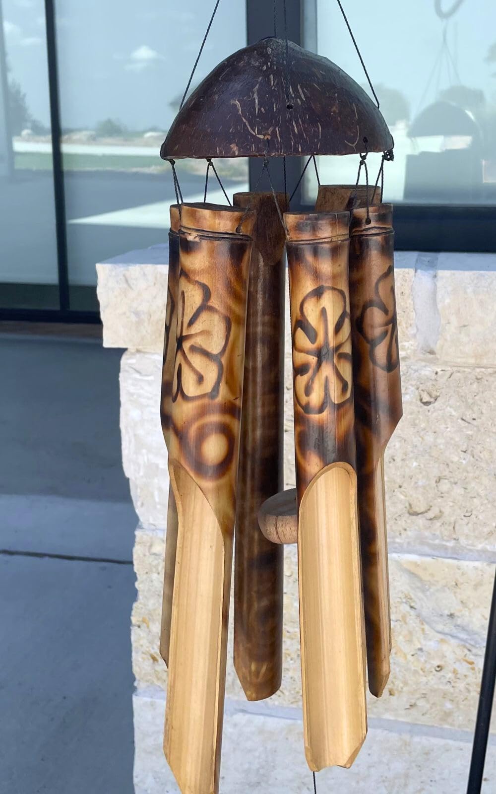 Solange & Frances Bamboo Wind Chimes for Outside, Ideal Gifts for Women, Wooden Wind Chimes for Outside, Wood Chimes for Outdoors, Beach Windchimes, Birthday Gift idea, Gifts for Mom