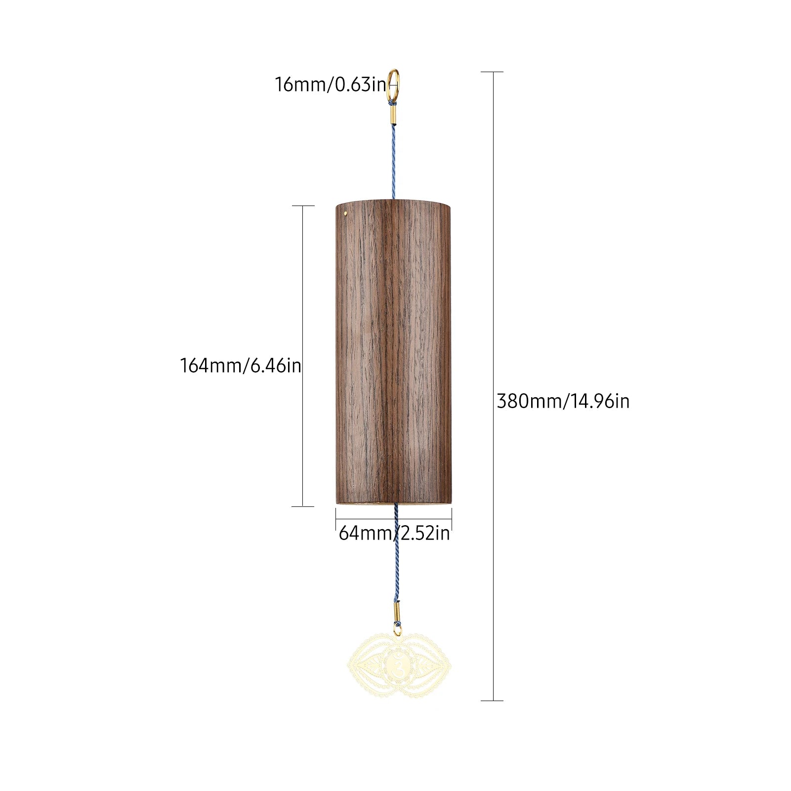 Chakra Chimes Natural Bamboo Wind Chime Meditation Chord Windbell for Outdoor Garden Patio Home Decoration Meditation Relaxation