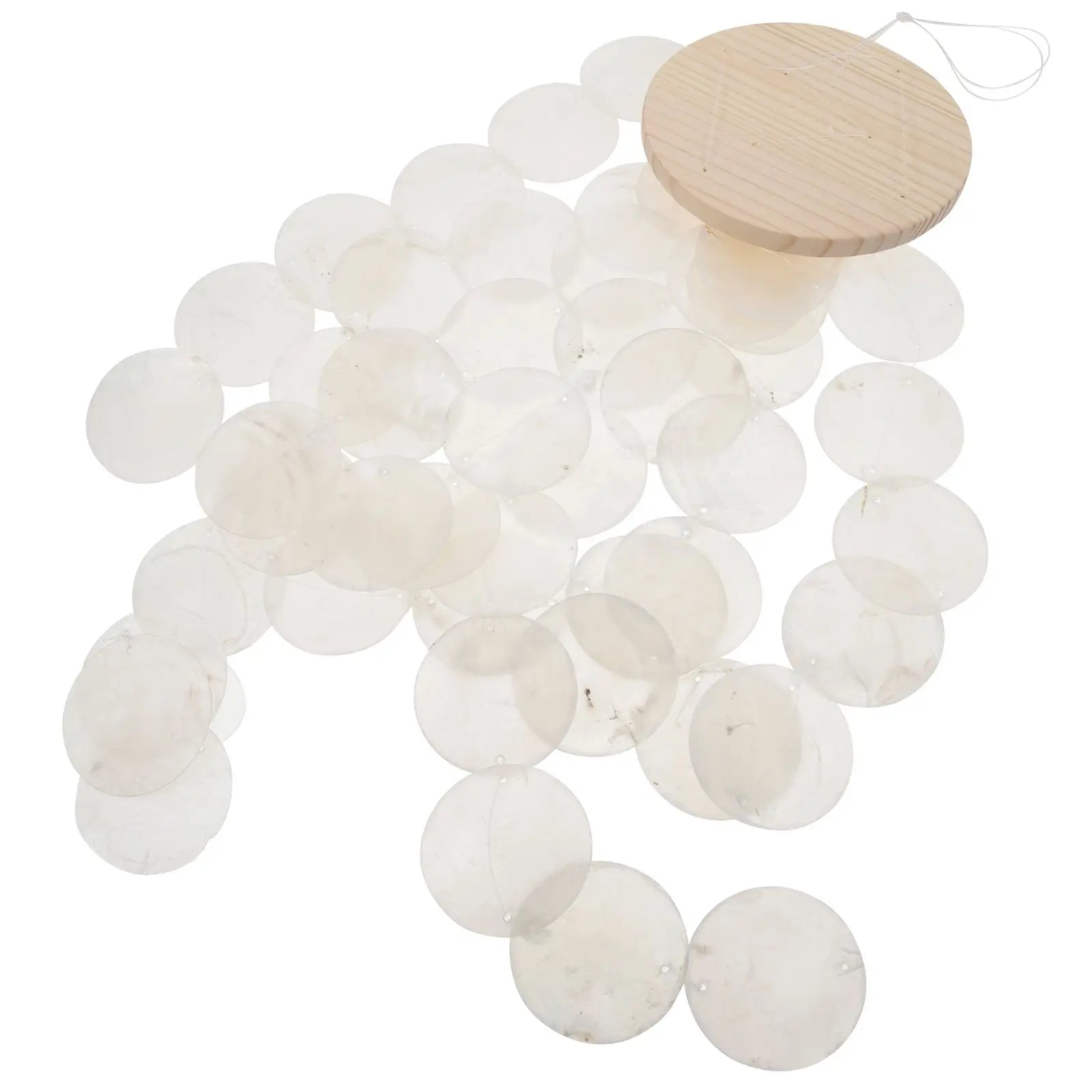 Seashell Wind Chime Decoration Unique Shell Pendant for Garden White Bell Hanging Home Patio Mirror Sound Relaxing