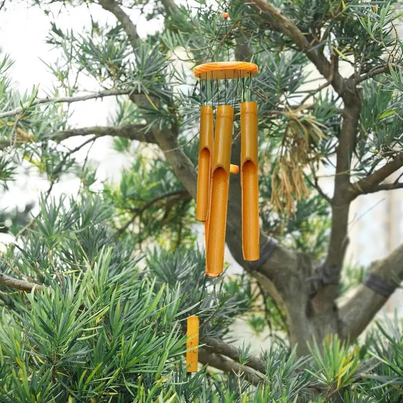Wood Wind Chimes For Outside Crafting Bell Tubes 6 Pieces Multifunctional Creative Wooden Wind Chimes For Balcony Porch Window