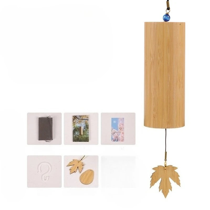 Bamboo Wind Chimes Spiritual Relaxation Wind Chimes Yoga Meditation Mindfulness Hanging Bells Sound Healing Musical Instruments