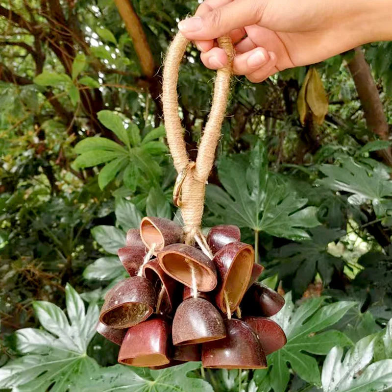 Fruit Handbell Sound Therapy Meditation Bell Natural Fruit Shell Hand Bells Accompaniment Percussion Musical Instruments