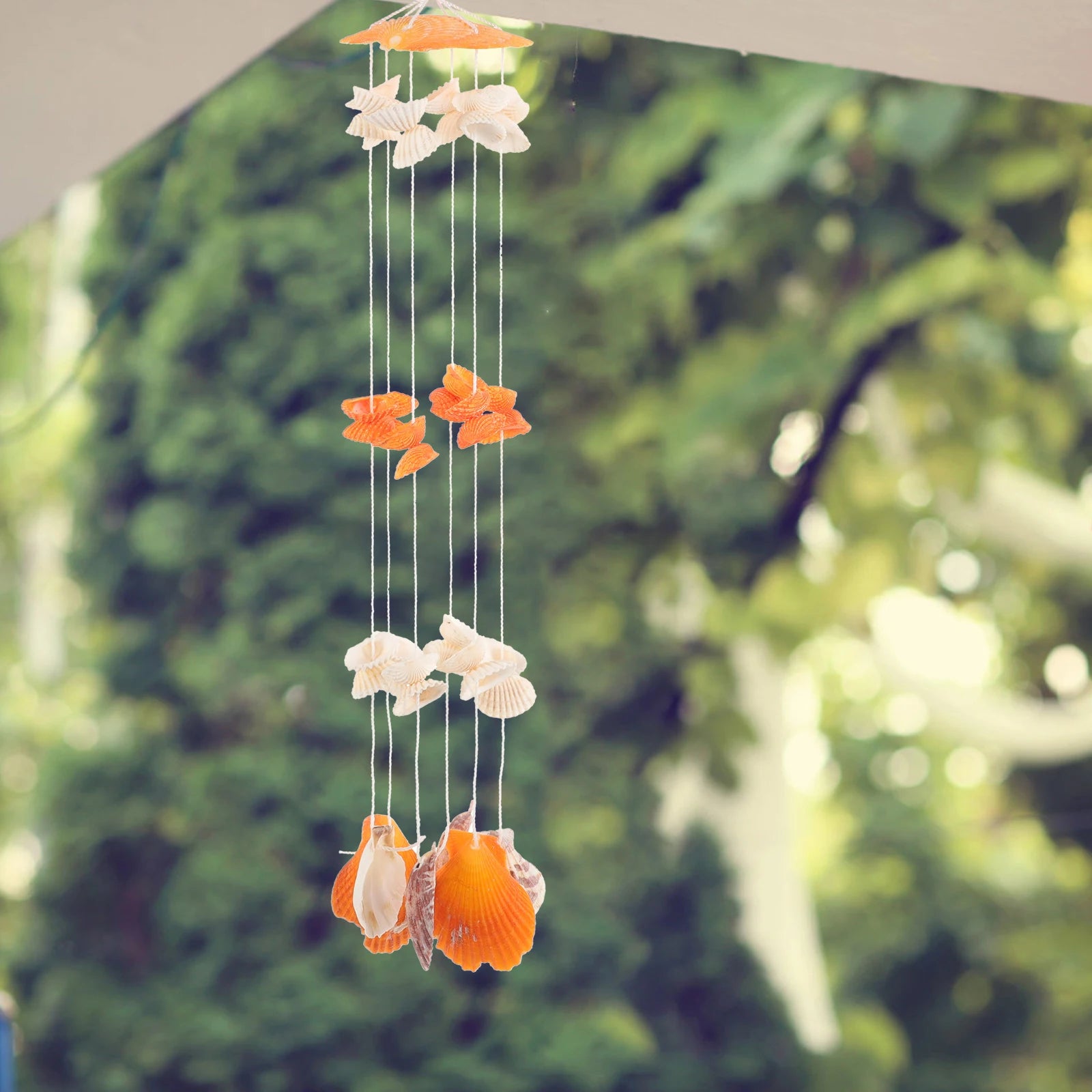 Painted Wind Chime Shells Indoor Hanging Bell Decoration 30cm DIY Shell Wind Chimes Gift Household