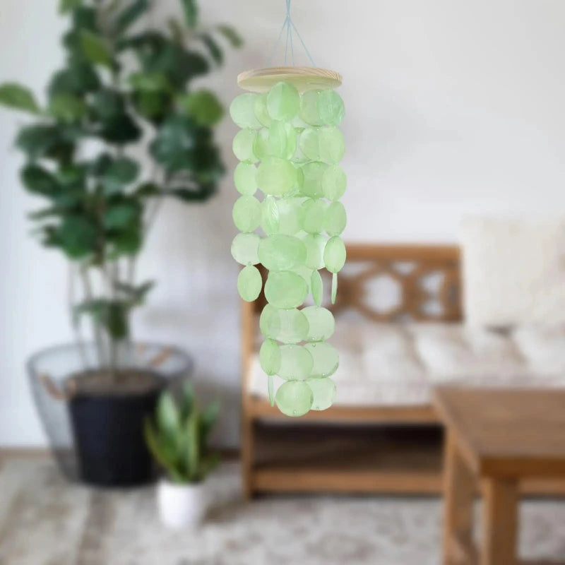 Shell Wind Chimes Wiht Hanging Strings Ornament Versatile Handicrafts for Garden Outdoor Balcony Front Porch Yard Decoration