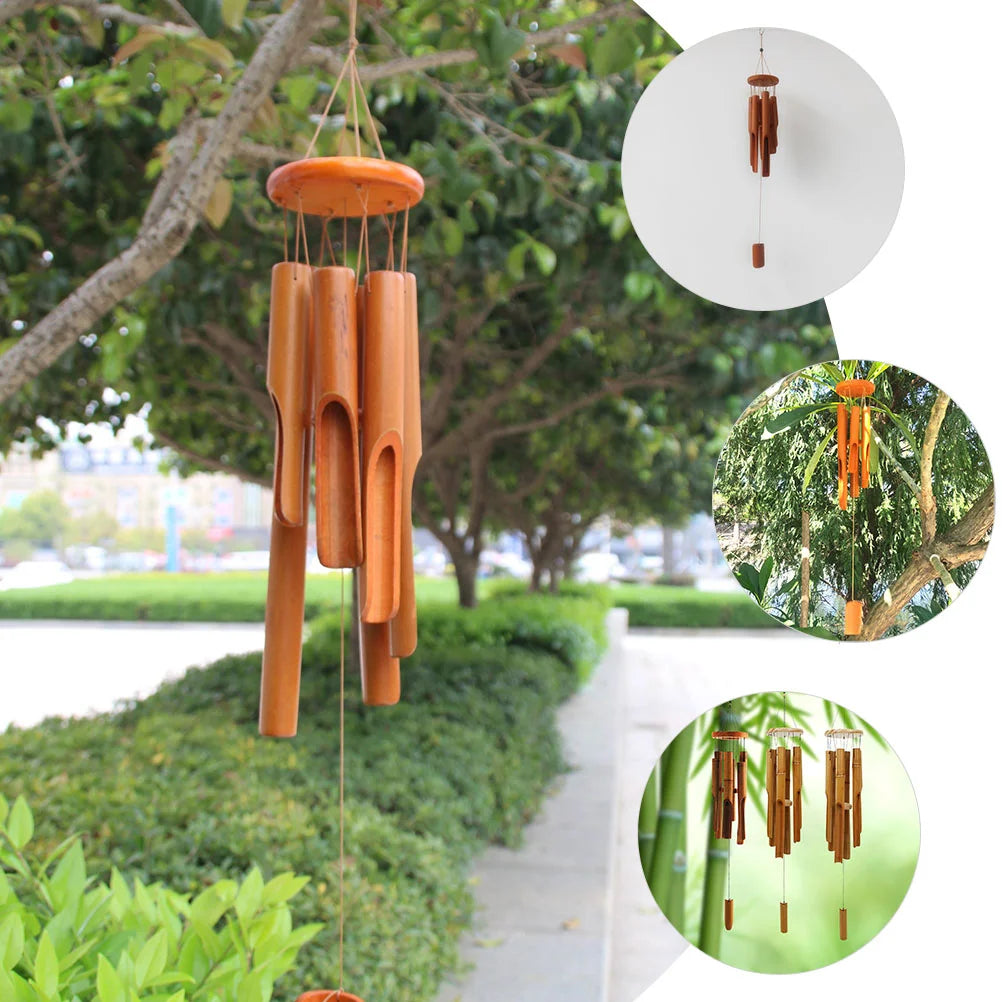Chines Bamboo Wind Chime Decorations for Home Large Chimes outside Deep Tone Dad