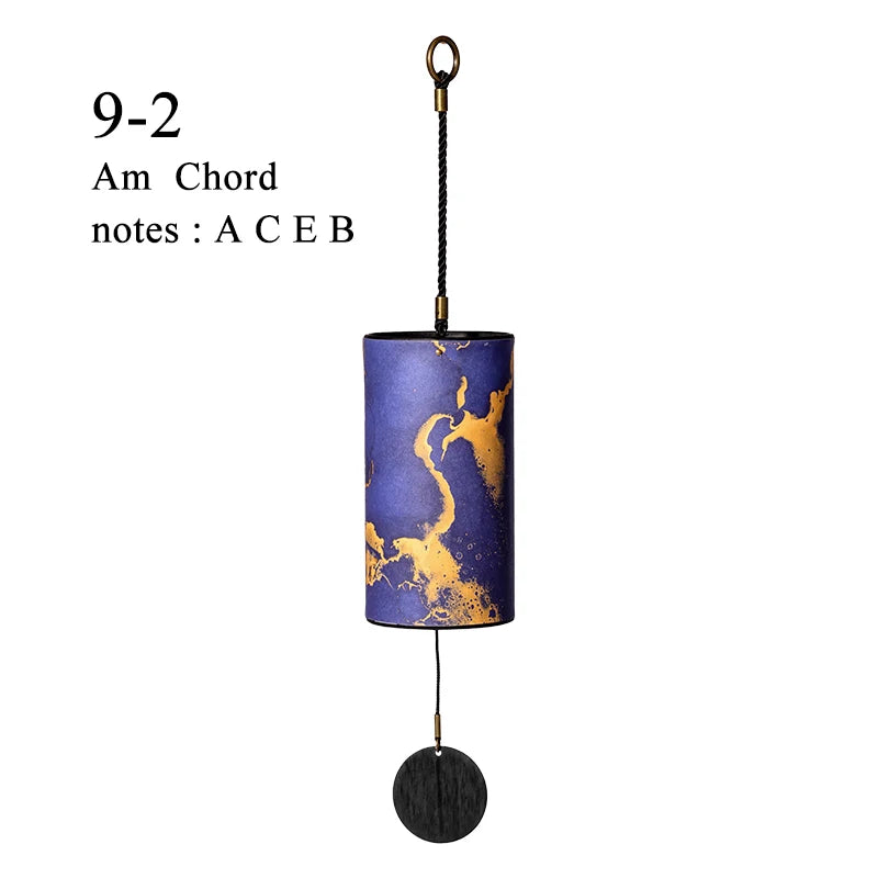 Hluru Bamboo Windchime Furin Wind Chime 9 Rod Chord Crafted Bell for Outdoor Garden Decor Patio Zen Home Decoration Meditation