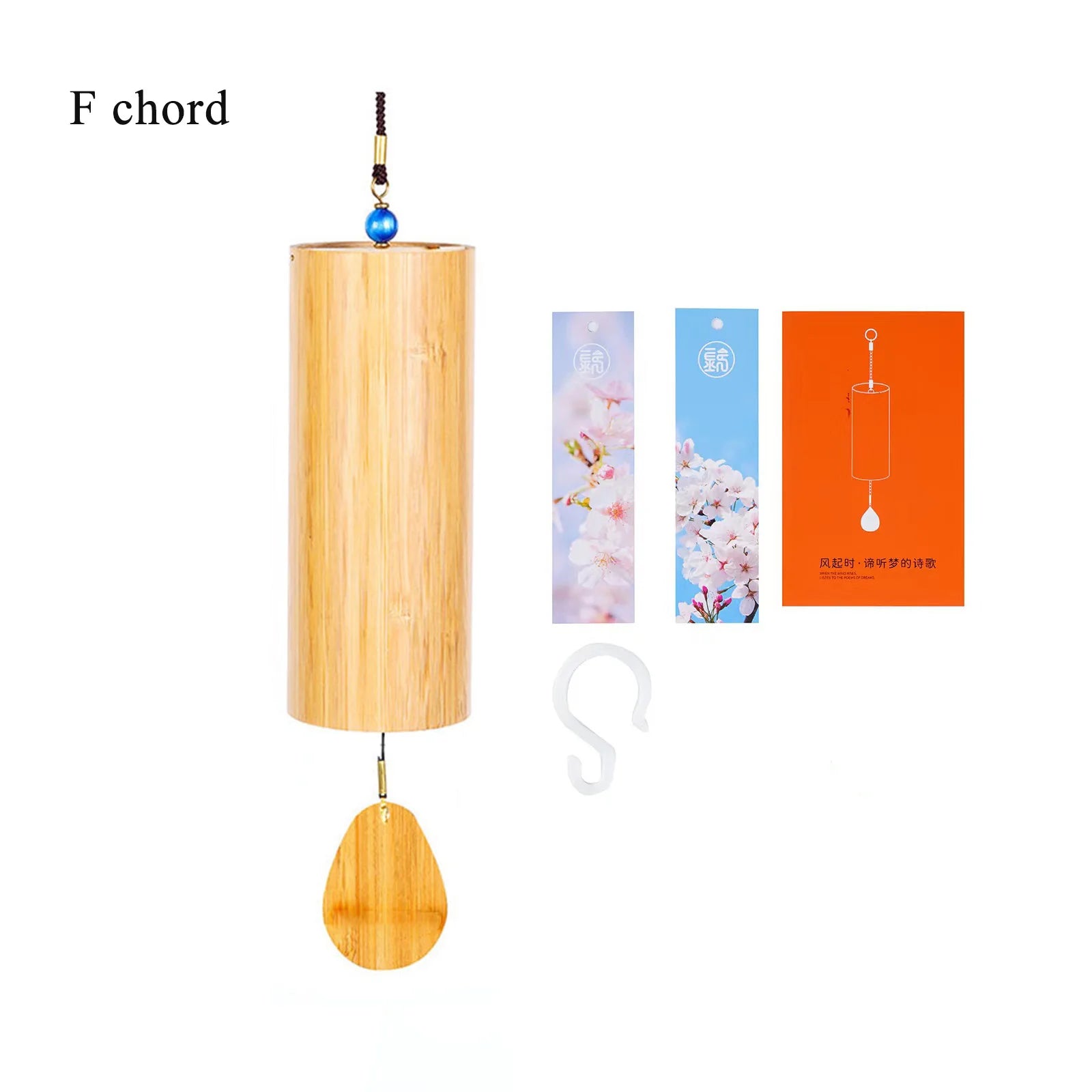 Bamboo Wind Chimes Windbell Windchime Chimes Craft Outdoor Garden Patio 8 Rods Notes Zen Meditation C F D G Chord