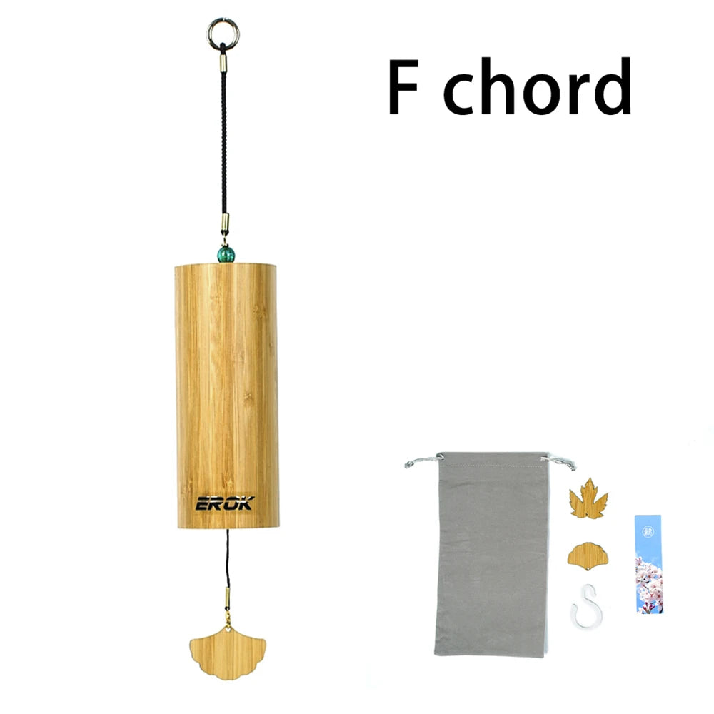 EROK Windbell Bamboo Wind Chime 8 Tone Rods Windchimes Zen Meditation Craft Home Garden Patio Hanging Ornaments 