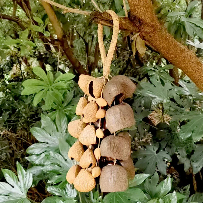 Fruit Handbell Sound Therapy Meditation Bell Natural Fruit Shell Hand Bells Accompaniment Percussion Musical Instruments