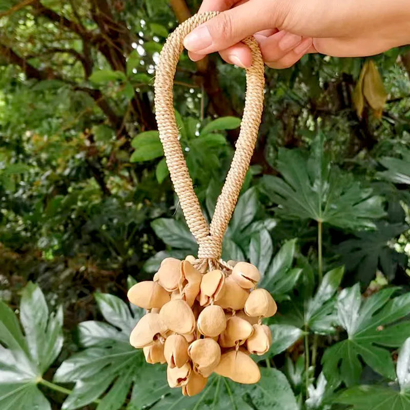 Fruit Handbell Sound Therapy Meditation Bell Natural Fruit Shell Hand Bells Accompaniment Percussion Musical Instruments