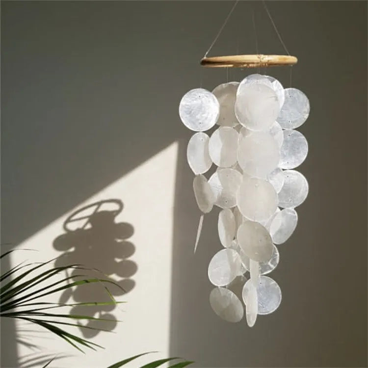 Handmade Natural Mother Shell Wind Chimes Home Homestay Ornaments Children's Room Small Hanging Bell Wall Hanging Decor Gift