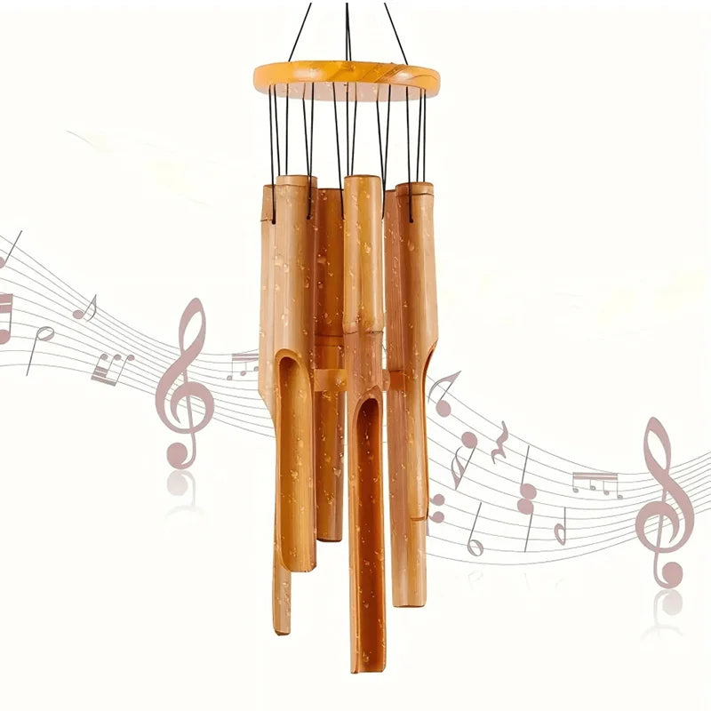 75cm bamboo wind chime and wind chime crafts are suitable for outdoor garden, terrace, home decoration, Zen meditation, retro ro