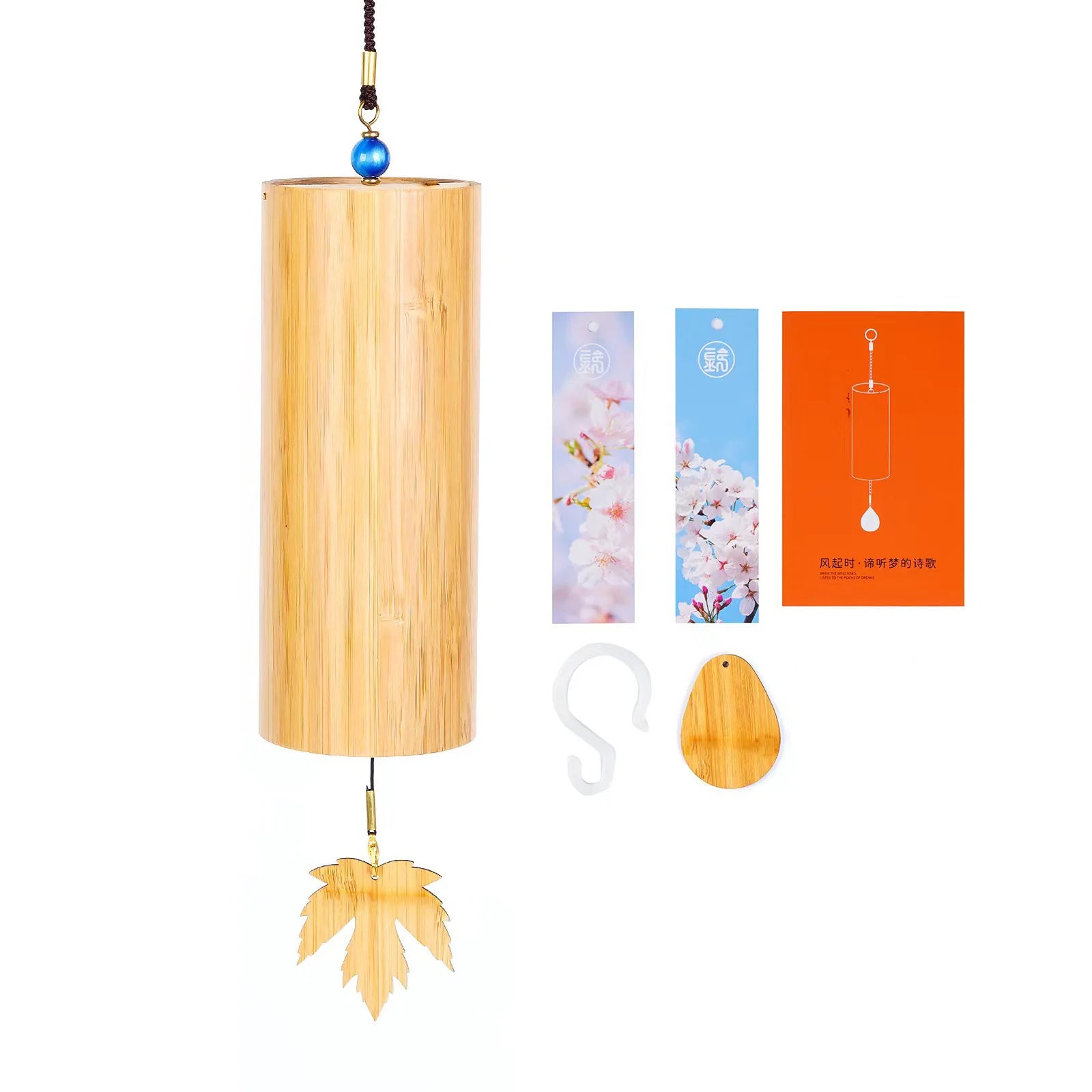 Bamboo Wind Chimes Windbell Windchime Chimes Craft Outdoor Garden Patio 8 Rods Notes Zen Meditation C F D G Chord