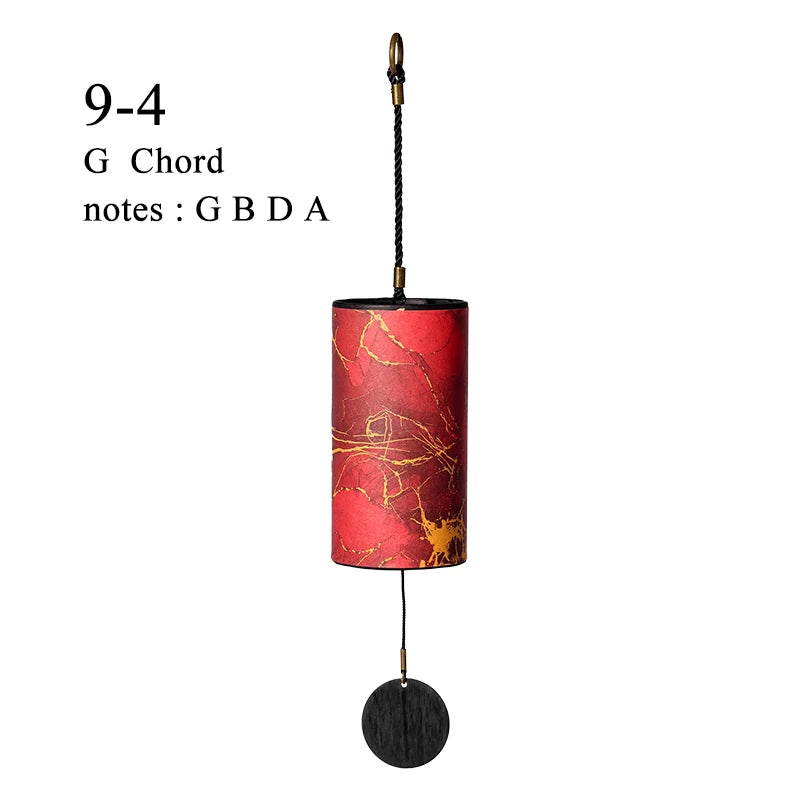 Hluru Bamboo Windchime 9 Rods , Wind Chimes 9 Rods, Wind bell Craft Outdoor, Garden Patio Zen Meditation, C G Am Dm Chord