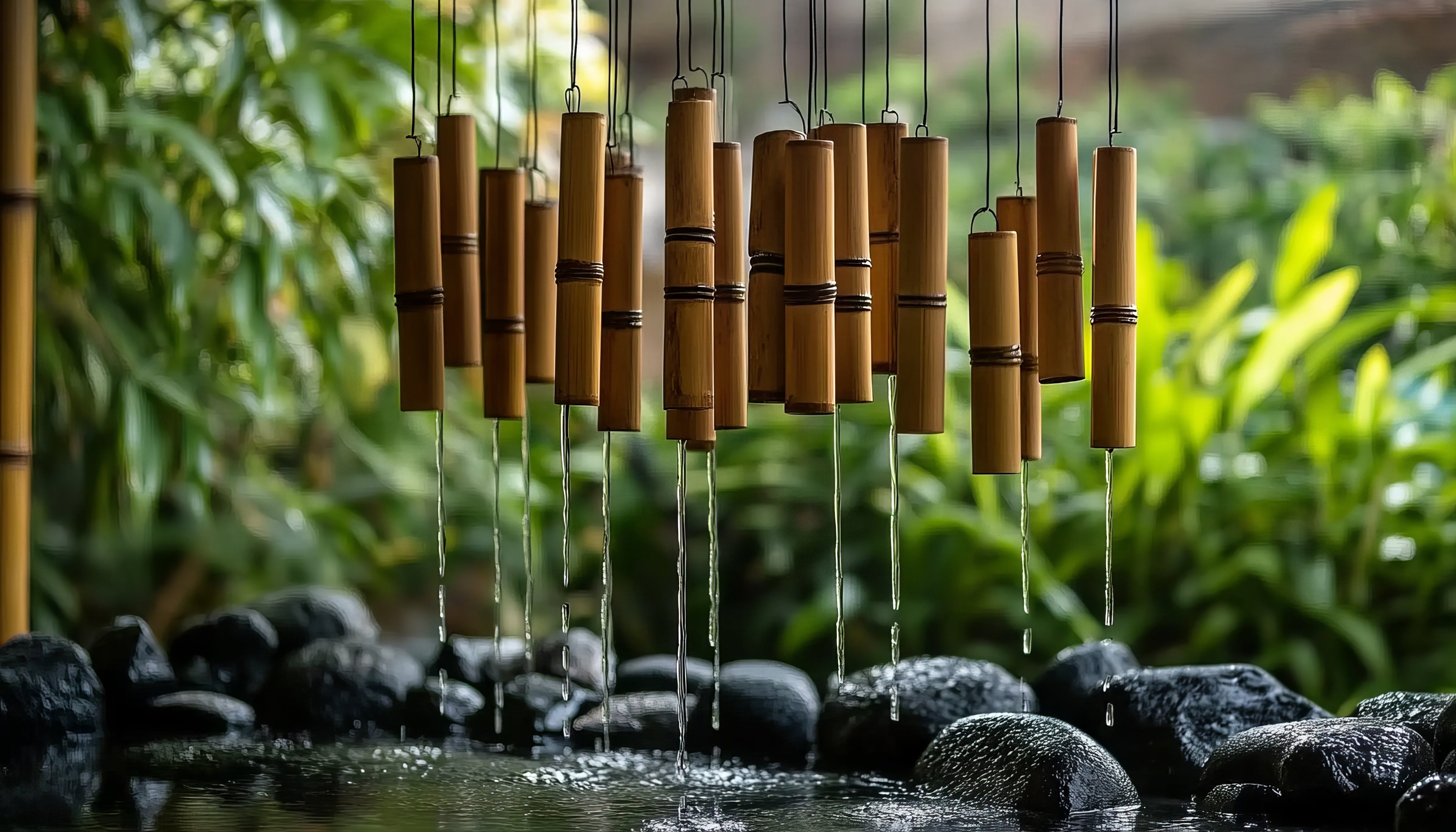 Rustic Bamboo Wind Chimes