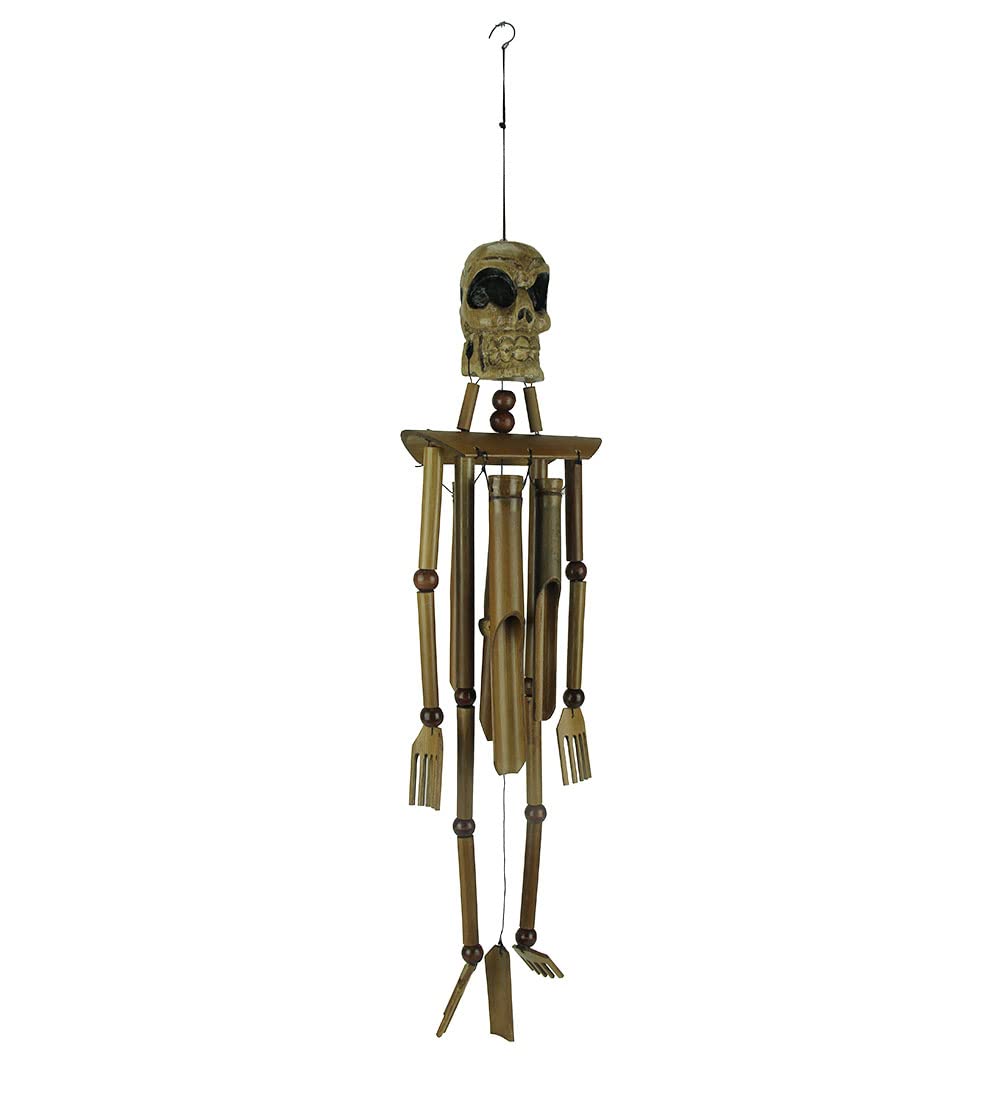 Bamboo Wood Skeleton Windchime