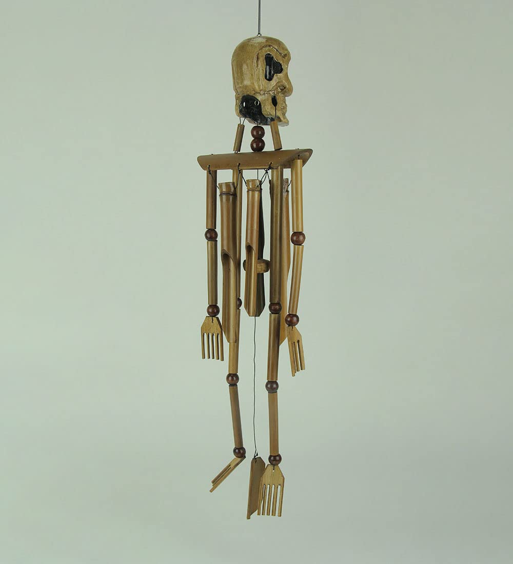 Bamboo Wood Skeleton Windchime