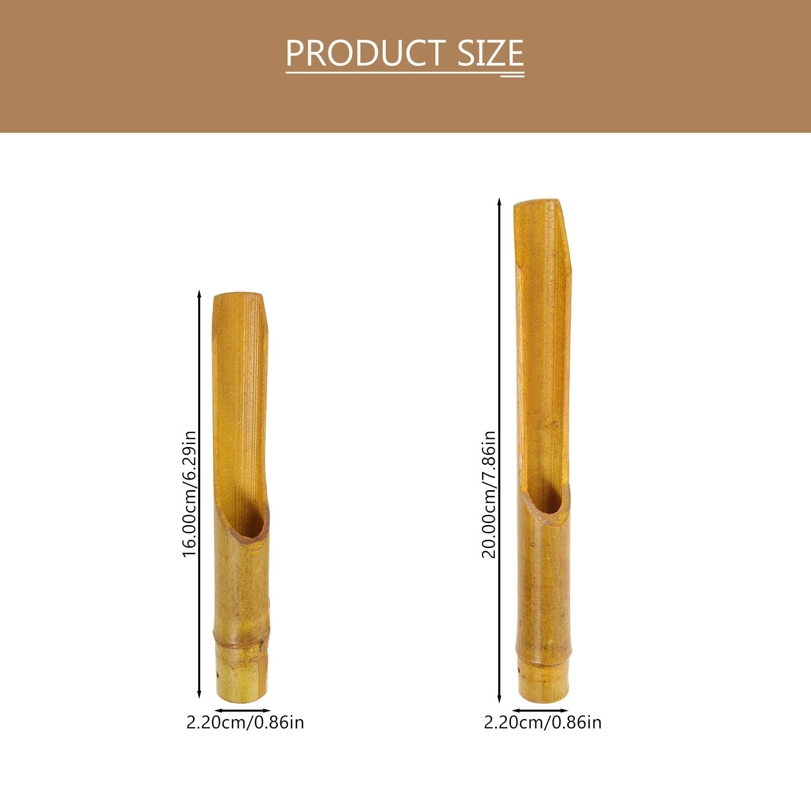 Unomor 10Pcs Bamboo Wind Chime Making Tubes - DIY Replacement Parts for Garden, Balcony, Indoor Decor, 7.87 & 6.3 Inches