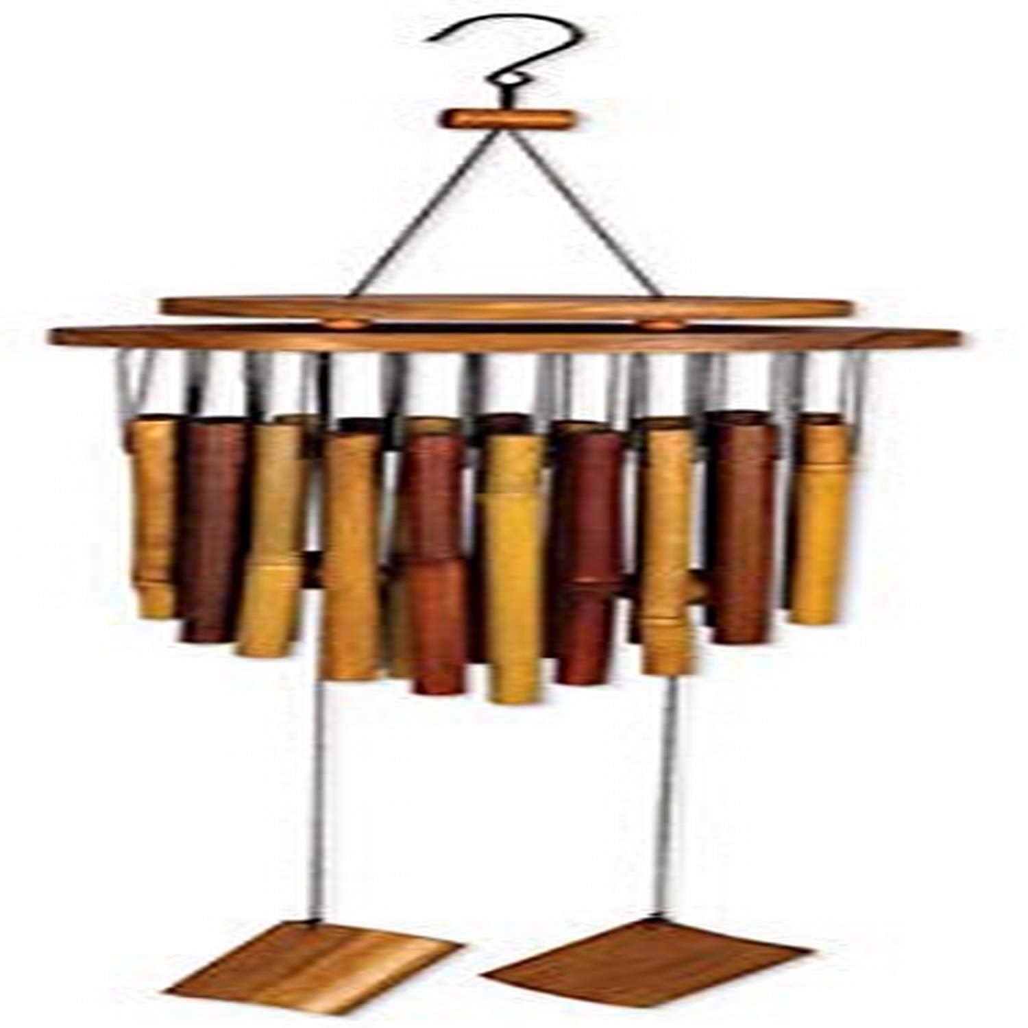 Sunset Vista Designs 91941 Outdoor Chimes Zen Gardens Bamboo Wind Chime for Patios Porches and More, 31-Inches Long, Apricot