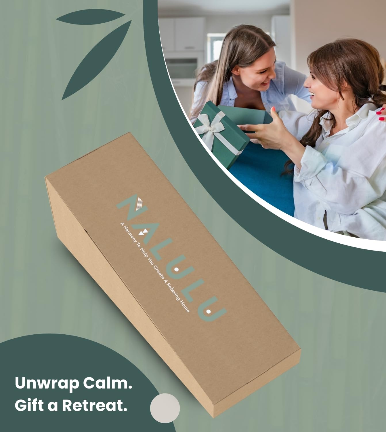 Nalulu Rustic Bamboo Wind Chimes - Outside Outdoor Wooden Windchimes, Small, Floral Burned Design with Coconut Crown, Handcrafted with Calming Deep Tones, Home Decor Ideal Gift for Him & Her