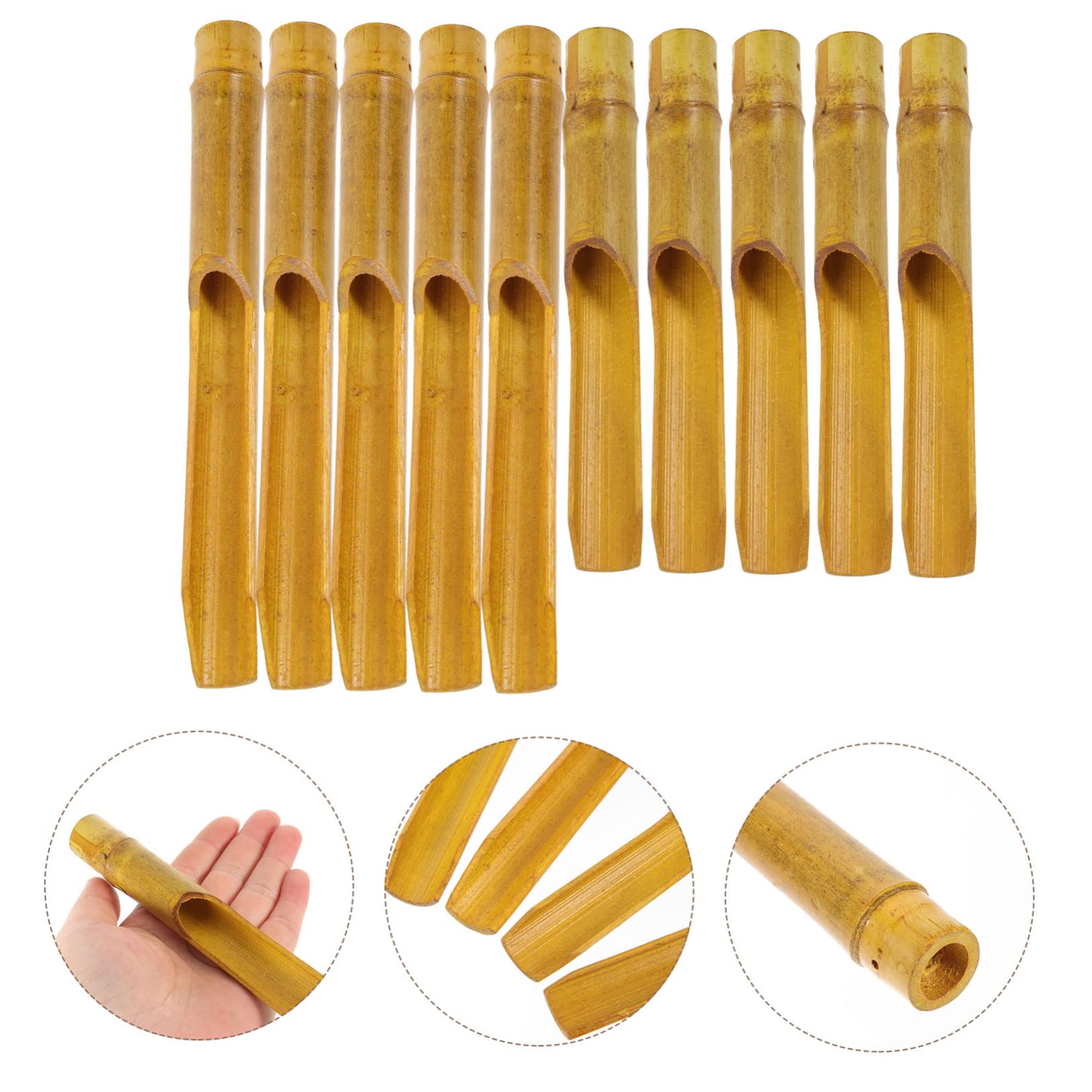 Yardwe Bamboo Wind Chime Tubes - 20 Pcs DIY Wind Chime Parts for Garden Porch and Home Decor Pre-Drilled 7.87 & 6.3 Inch Replacement Supplies