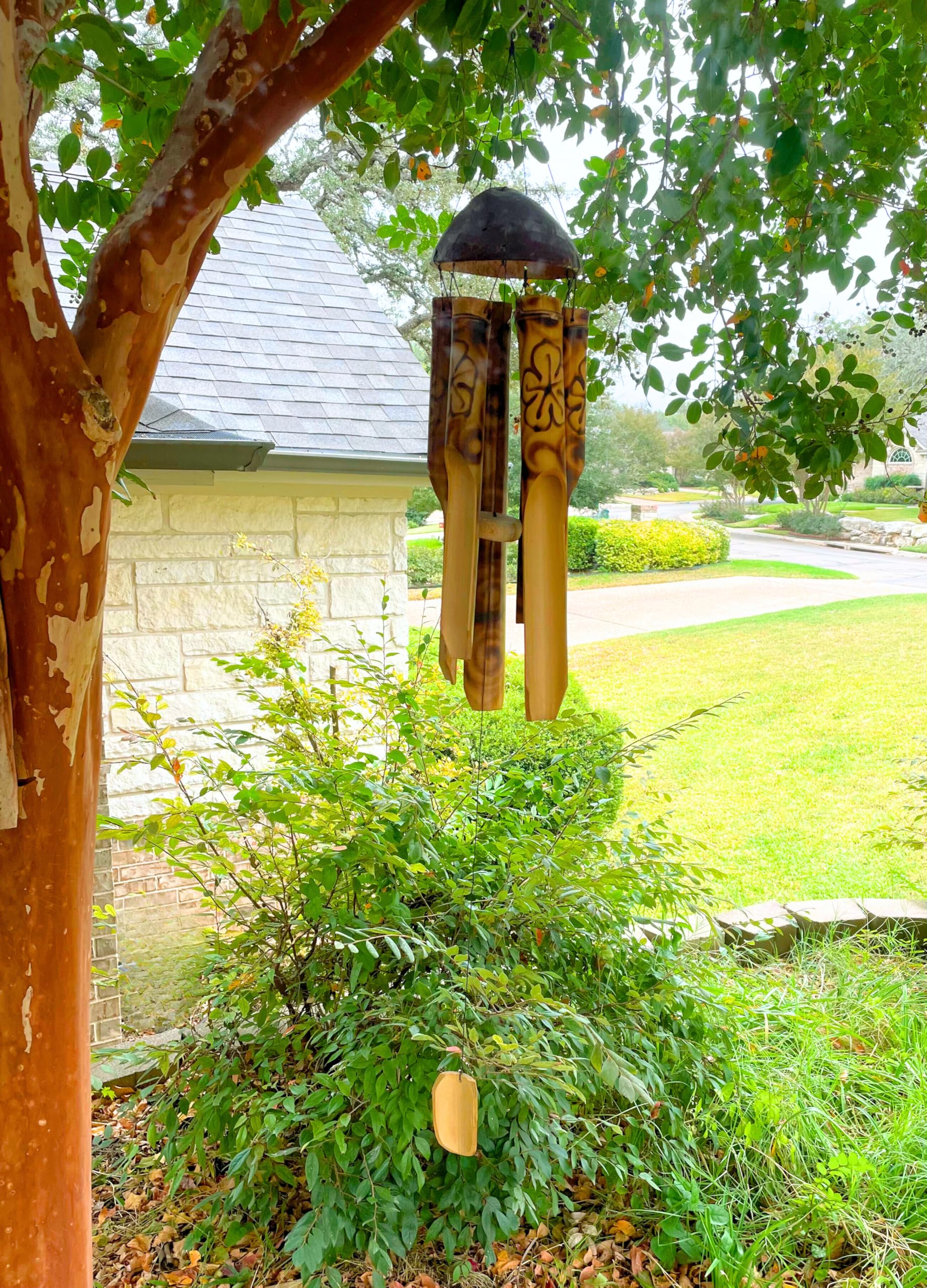 Solange & Frances Bamboo Wind Chimes for Outside, Ideal Gifts for Women, Wooden Wind Chimes for Outside, Wood Chimes for Outdoors, Beach Windchimes, Birthday Gift idea, Gifts for Mom