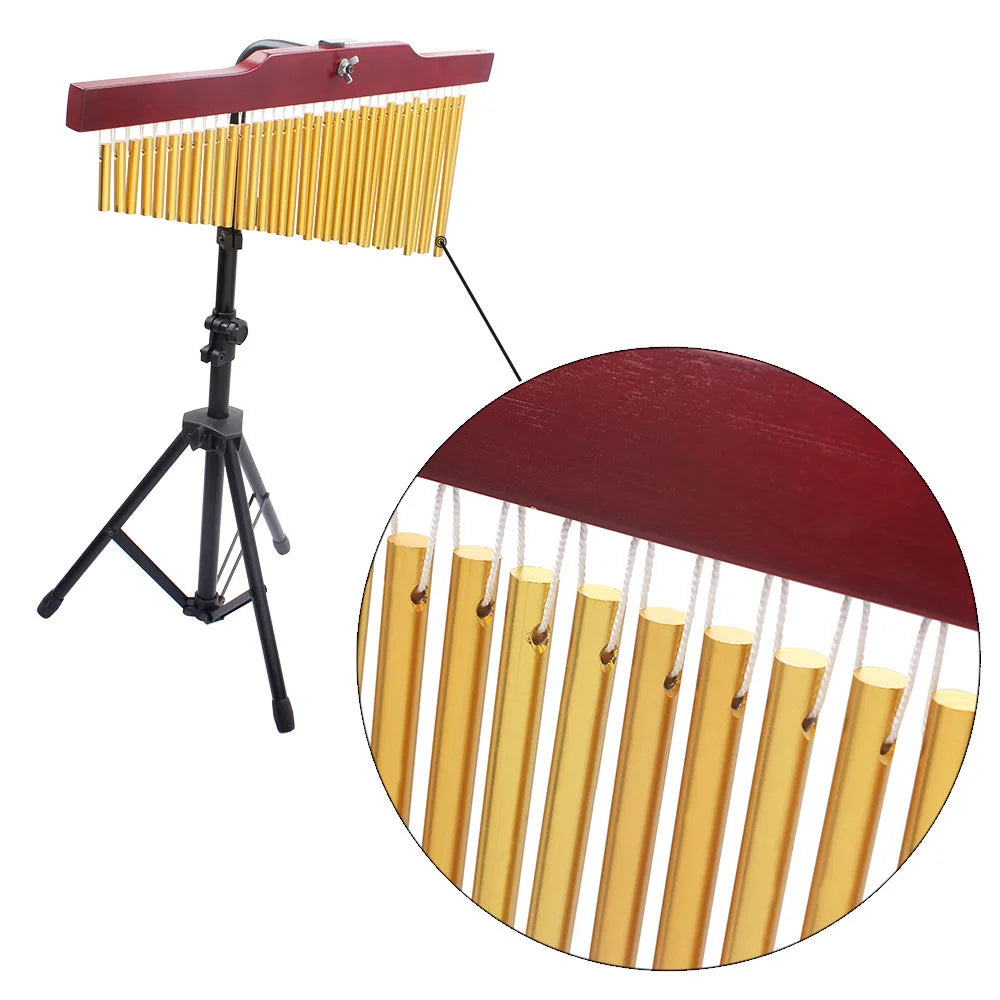 36 Tone Wind Chimes 36 Bars Single-Row Chime Percussion Instrument Musical Chime Children Toy With Tripod Stand Wind Chime Stick