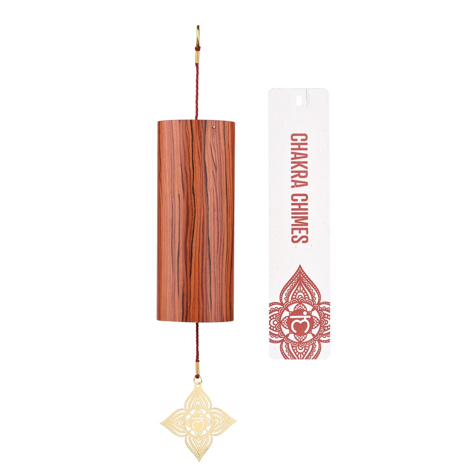 Chakra Chimes Natural Bamboo Wind Chime Meditation Chord Windbell for Outdoor Garden Patio Home Decoration Meditation Relaxation