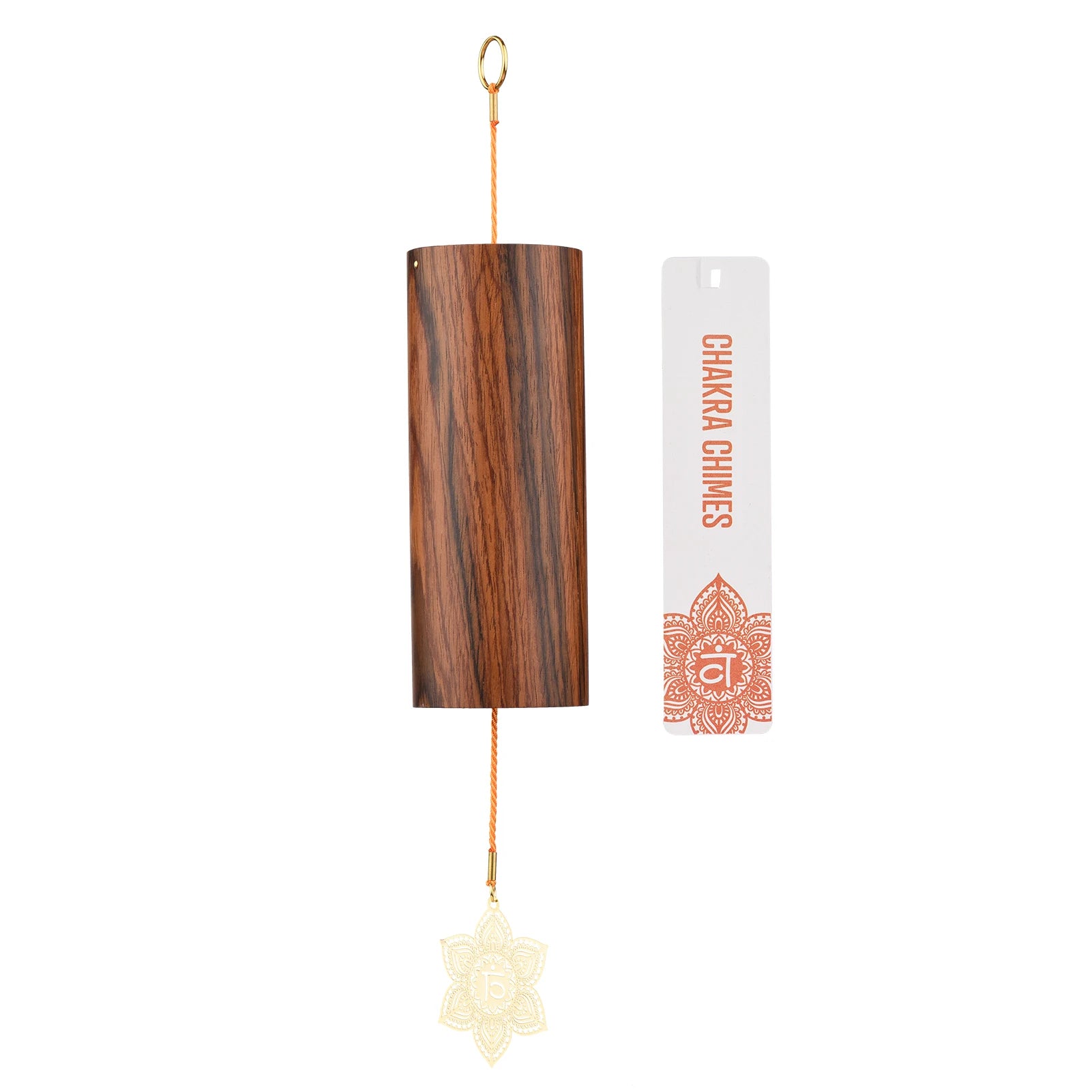 Chakra Chimes Natural Bamboo Wind Chime Meditation Chord Windbell for Outdoor Garden Patio Home Decoration Meditation Relaxation