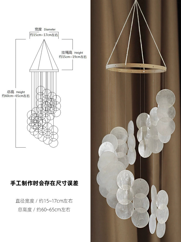 MIJIA Scandinavian South Korea Ins Same Shell Wind Chimes Pendant Wall Hangings B & B Soft Decoration Shooting Props