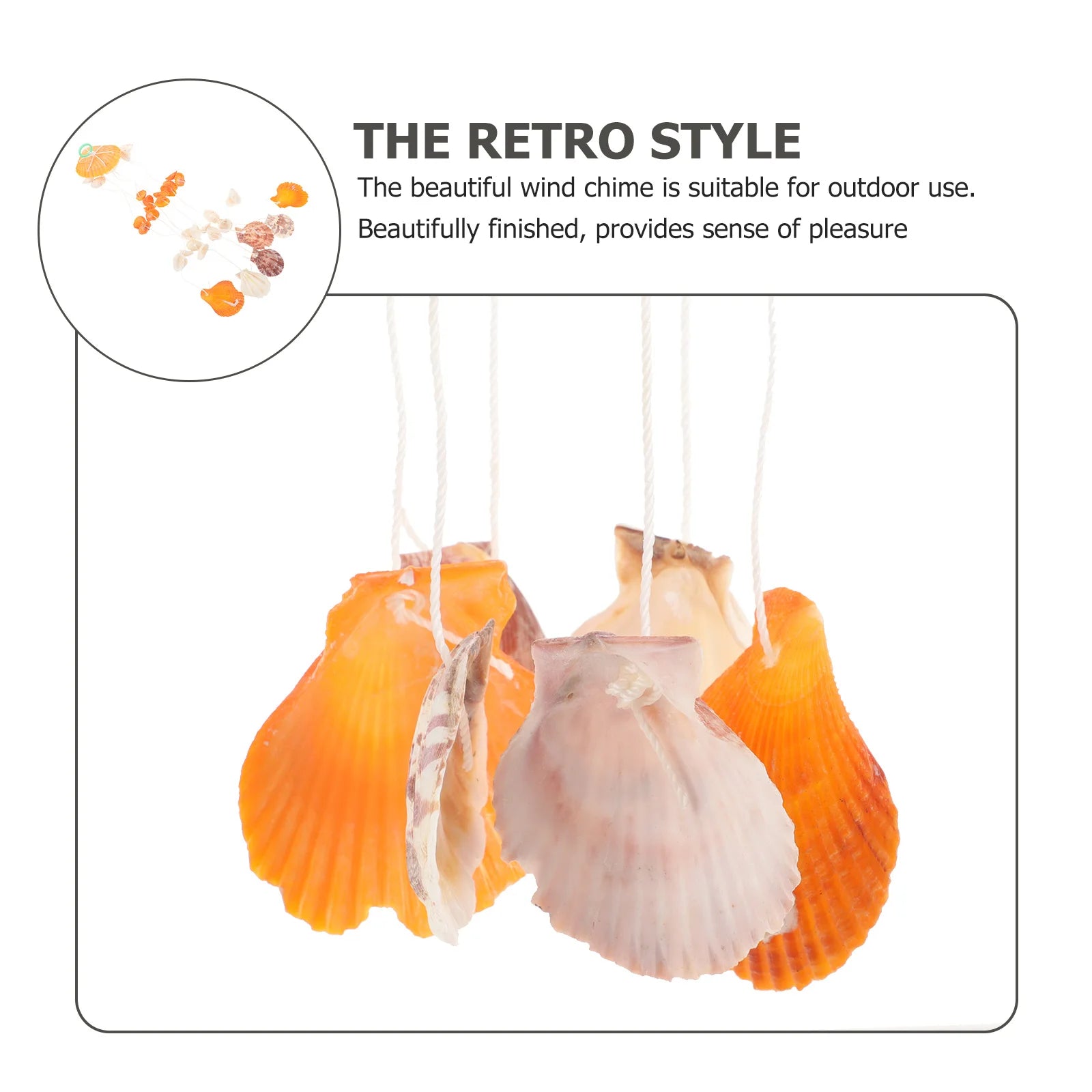 Painted Wind Chime Shells Indoor Hanging Bell Decoration 30cm DIY Shell Wind Chimes Gift Household