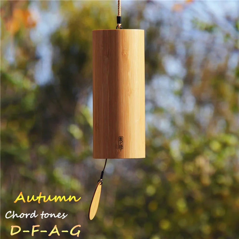 Chord G-B-D-C Bamboo Wooden Wind Chimes Handmade Japan Style Windchime for Outdoor Garden Patio Home Decor Meditation Relaxation