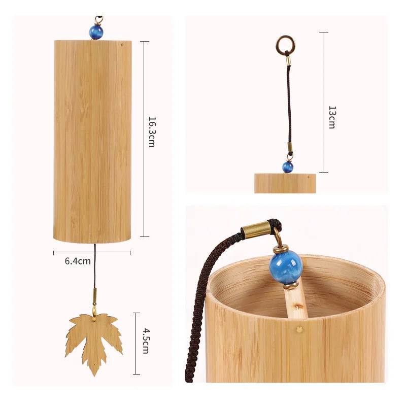 Bamboo Wind Chimes Spiritual Relaxation Wind Chimes Yoga Meditation Mindfulness Hanging Bells Sound Healing Musical Instruments