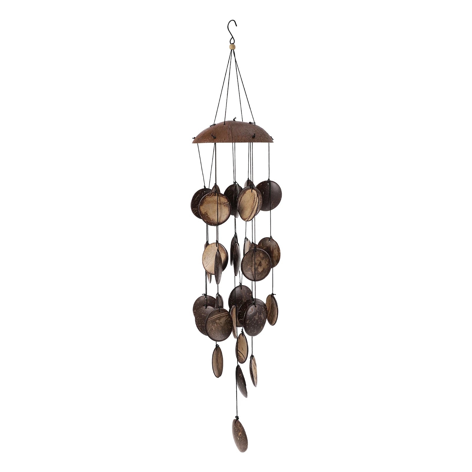 1Pc Artistic Coconut Shell Wind Chimes Beautiful Melodious Sound Home Decor Gift For Family Friends