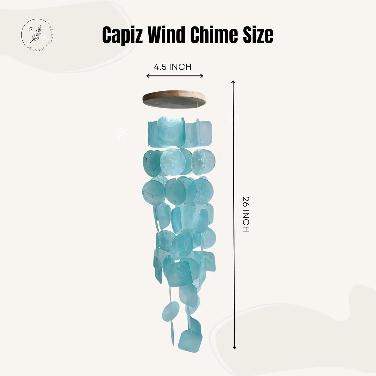 Sea Glass Outdoor Wind Chimes, Perfect Gifts for Mom & Women, Summer Decor.