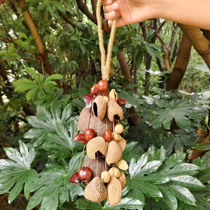 Fruit Handbell Sound Therapy Meditation Bell Natural Fruit Shell Hand Bells Accompaniment Percussion Musical Instruments