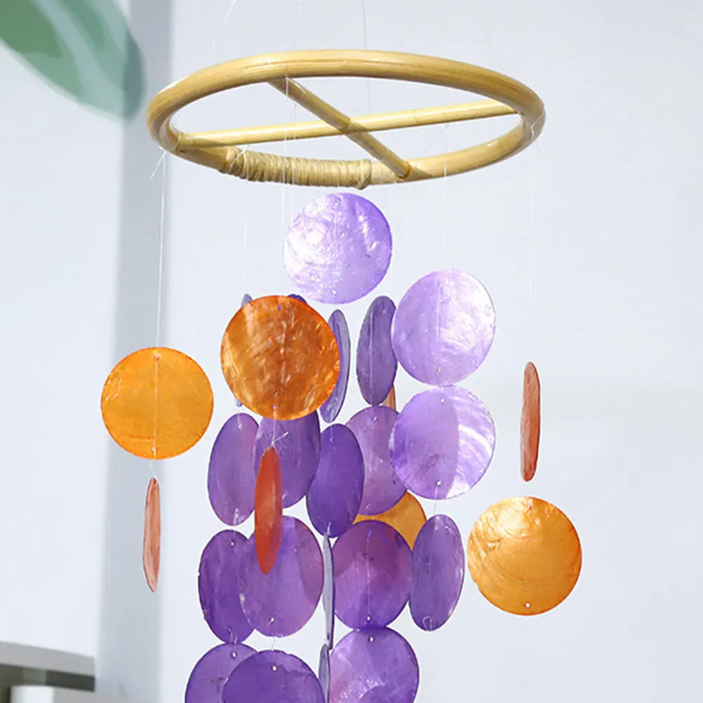 Bamboo Wind Chime Parts Hollow Top Catcher Frame DIY Kit Steering Wheel Craft Garden Decor Accessories Sunlight Effect Outdoor