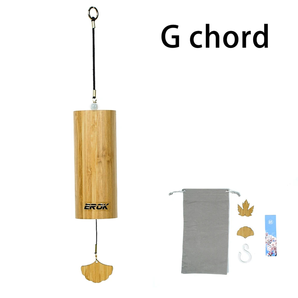 EROK Windbell Bamboo Wind Chime 8 Tone Rods Windchimes Zen Meditation Craft Home Garden Patio Hanging Ornaments  ﻿