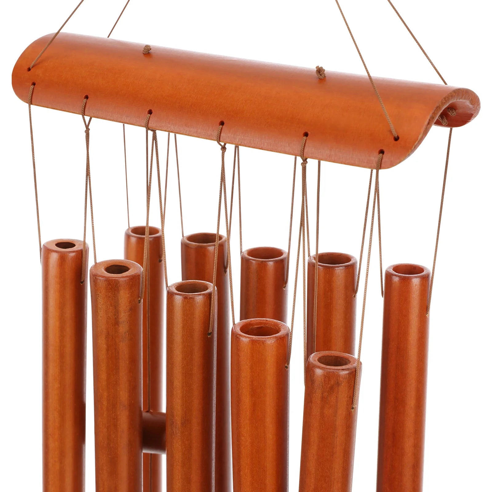 10 -Tube Decor 10-Tube Wood Bamboo Wind Chime Ring Decoration Multi-Tube Music Natural Ornament Wooden Child