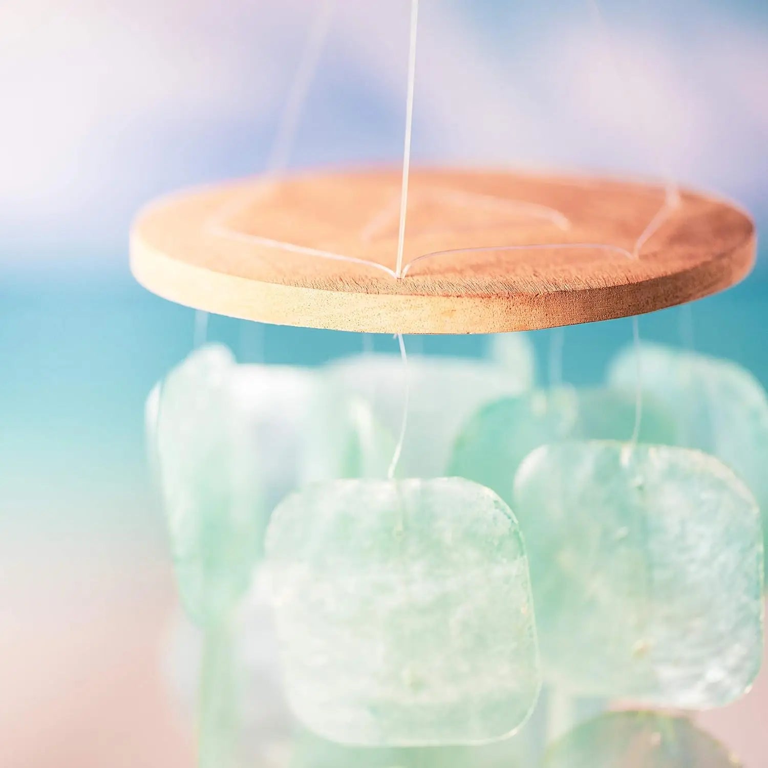 Sea Glass Outdoor Wind Chimes, Perfect Gifts for Mom & Women, Summer Decor.