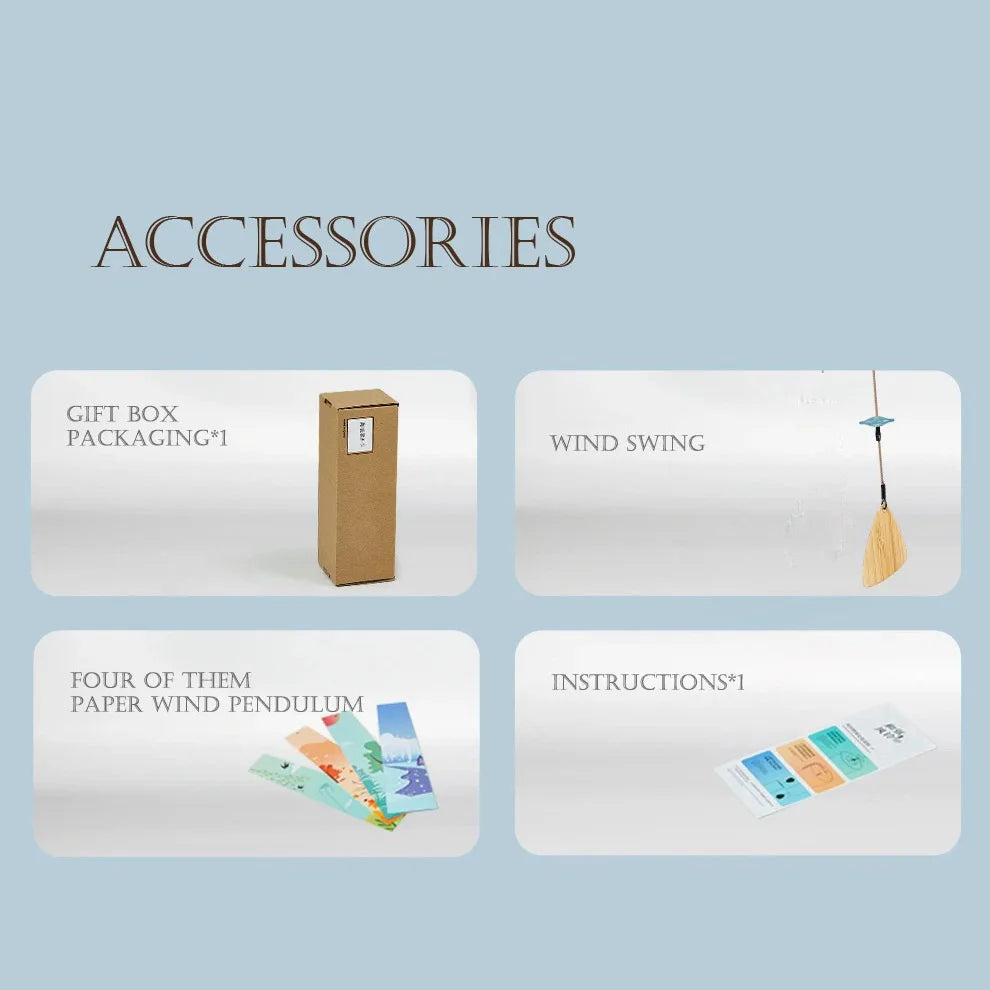 Hluru Windbell Bamboo Wind Chime 8 Tone Rods C G Am Dm Chord Windchimes for Zen Meditation Home Garden Patio Hanging Ornaments