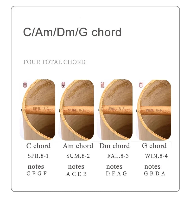 Hluru Windbell Bamboo Wind Chime 8 Tone Rods Windchimes Zen Meditation Craft Home Garden Patio Hanging Ornaments C G Am Dm Chord