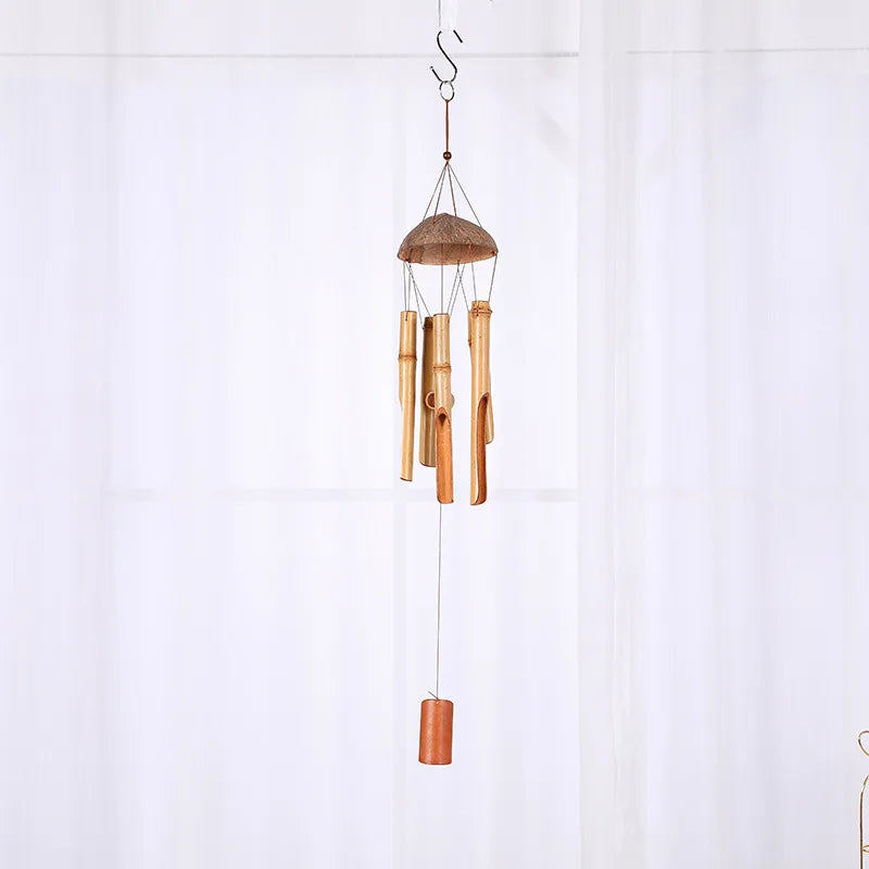72Centimeter Bamboo Wind Chime Coconut shell Home Doorbell Window Decorations Handicraft Scenic Spot Style