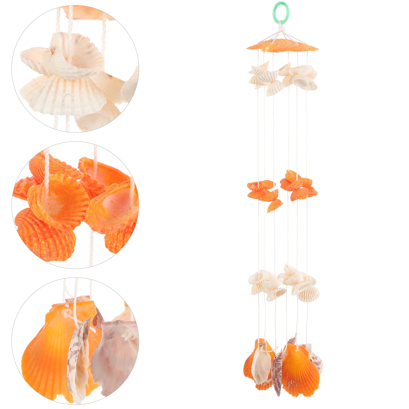 Painted Wind Chime Shells Indoor Hanging Bell Decoration 30cm DIY Shell Wind Chimes Gift Household