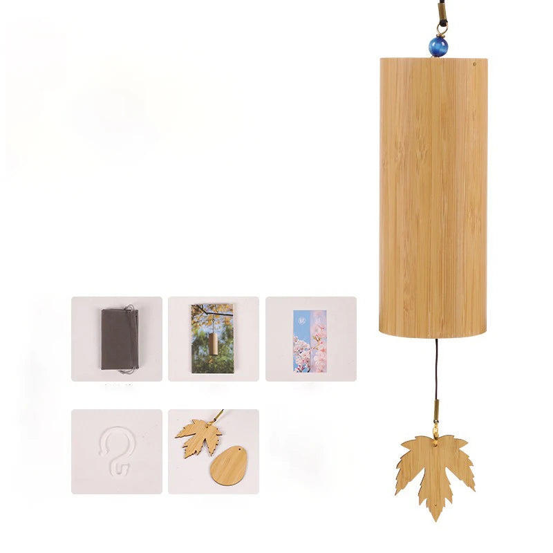 Bamboo Wind Chimes Spiritual Relaxation Wind Chimes Yoga Meditation Mindfulness Hanging Bells Sound Healing Musical Instruments