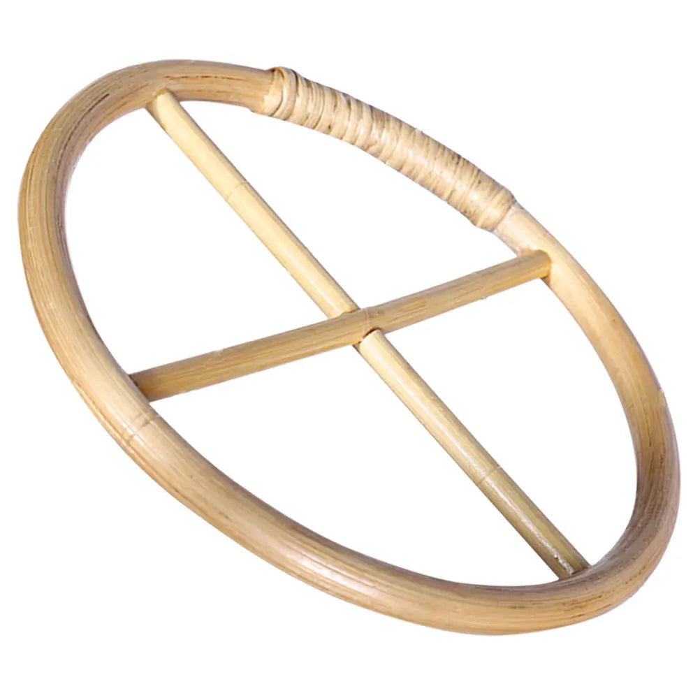 Bamboo Wind Chime Parts Hollow Top Catcher Frame DIY Kit Steering Wheel Craft Garden Decor Accessories Sunlight Effect Outdoor